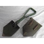 BRITISH MILITARY FOLD AWAY ENTRENCHING TOOL IN A PLASTIC CASE