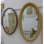 OVAL GILT FRAMED MIRROR AND A MAHOGANY FRAMED OVAL MIRROR - 2 -