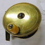 BOWNESS & BOWNESS MAKERS 230 STRAND LONDON 3 1/2" BRASS REEL
