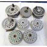 SHAKESPEAR BEAULITE 4 1/4" REEL, SHAKESPEAR SPEED REEL, YOUNGS PRIDEX REEL, SPARE SPOOLS,