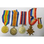 MEDAL GROUP - 1914-15 STAR, 1914-1919 VICTORY MEDAL AND 1914-1918 MEDAL TO T-968 CPL.W. BARKER A.S.