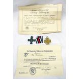 TWO IMPERIAL GERMAN MEDALS AND THEIR AWARD DOCUMENTS