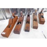 5 WOODEN BLOCK PLANES,