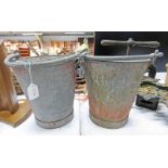 2 METAL FIRE BUCKETS