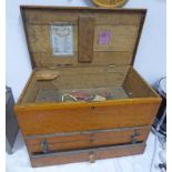 19TH CENTURY TOOL CHEST WITH LABELS INSIDE GENTLEMEN'S TOOL CHEST NO 11