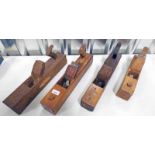 5 WOODEN BLOCK PLANES IN VARIOUS SIZES IN ONE BOX