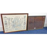 2 FRAMED 18TH CENTURY STYLE MAPS OF SCOTLAND