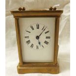 CARRIAGE CLOCK IN BRASS CASE