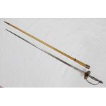 MID TO LATE 18TH CENTURY ENGLISH STEEL - HILTED SMALL SWORD WITH 81.