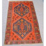 HAND KNOTTED ETHNIC TRIBAL RUG FROM NORTHERN INDIA