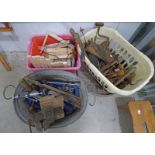 SELECTION OF VARIOUS TOOLS TO INCLUDE, G CLAMPS, SAWS,