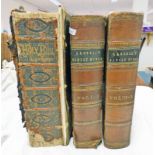 2 VOLUMES I-II AND III-IV LEATHER BOUND CASSELLS FAMILY BIBLE & ONE VOLUME HOLY BIBLE