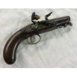 FLINTLOCK TRAVELLING PISTOL BY DURS EGG.