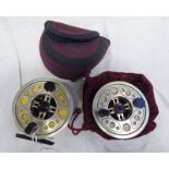 HARDY 'GEM' SERIES 7/8 FLY REEL WITH SPARE SPOOL IN SOFT CASE