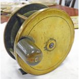 BRASS 4" SALMON FLY REEL WITH HORN HANDLE