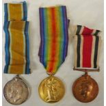 2 FIRST WORLD WAR MEDALS TO C BARNES VA RN AND SPECIAL CONSTABULARY FAITHFUL SERVICE MEDAL,