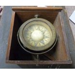 OAK CASED MARINE COMPASS