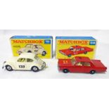 TWO MATCHBOX 1:75 SERIES MODEL VEHICLES INCLUDING NO 156 - VOLKSWAGEN TOGETHER WITH NO 59 - FIRE