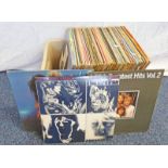 SELECTION OF VARIOUS VINYL MUSIC ALBUMS INCLUDING ARTISTS SUCH AS ABBA, THE ROLLING STONE,
