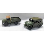 TWO BRITAINS MILITARY VEHICLES INCLUDING BEETLE LORRY TOGETHER WITH AUSTIN CHAMP.