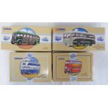 FOUR CORGI CLASSIC MODEL BUSES INCLUDING 97176 - BURLINGTON SEAGULL, KING ALFRED MOTOR SERVICES,