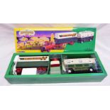 CORGI 16502 - SCAMMELL HIGHWAYMAN BALLAST WITH CLOSED POLE TRAILER & CARAVAN SET,