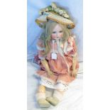 ARMAND MARSEILLE BISQUE HEAD DOLL NO 390 AMP 65CMS TALL