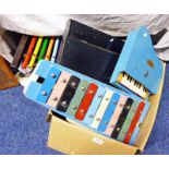 SELECTION OF CHILD'S TOY INSTRUMENTS INCLUDING PIANOS,