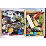 SELECTION OF PLAYWORN VEHICLES FROM CORGI, DINKY,