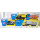 FOUR CORGI MODEL VEHICLES INCLUDING 24701 - LEYLAND BEAVER BOX TRAILER, MICHELIN,