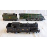 TWO HORNBY DUBLO LOCOMOTIVES INCLUDING 4-6-2 BR GREEN 'SILVER KING' 60016 TOGETHER WITH 0-6-2T L.M.