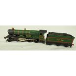 HORNBY DUBLO (2-RAIL) 4-6-0 GWR "DENBIGH CASTLE" 7032 STEAM LOCOMOTIVE AND TENDER BOXED WITH REPAIR