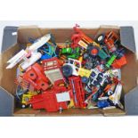 SELECTION OF PLAYWORN MODEL VEHICLES FROM DINKY, BRITAINS, MATCHBOX ETC. INCLUDING U.S.