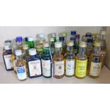 APPROX 30 VARIOUS BLENDED WHISKY MINIATURES INCLUDING ANTIQUARY, AULD RORIE,