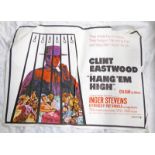 FILM POSTER - CLINT EASTWOOD IN HANG 'EM HIGH 75 X 101 CM