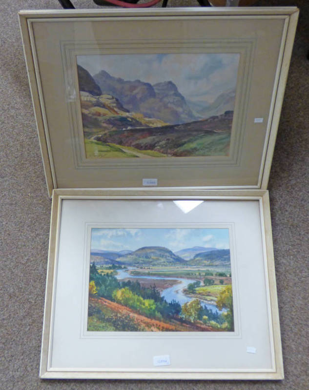 FRAMED WATERCOLOURS HIGHLAND SCENES SIGNED G.