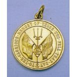 SPINK & SON MEDALLION MARKED 18CT AND COMMEMORATING MAY 31ST 1916 THE GERMAN FLEET ATTACKED OFF THE