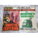 FILM POSTER - FRANKENSTEIN CREATED WOMAN AND THE MUMMY'S SHROUD 76 X 101.