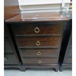 STAG MAHOGANY 4 DRAWER BEDSIDE CHEST