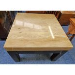 21ST CENTURY ITALIAN MARBLE TOPPED SQUARE LAMP TABLE 57CM TALL X 75CM