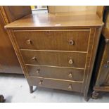 MAHOGANY CHEST OF 4 DRAWERS