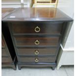 STAG MAHOGANY 4 DRAWER BEDSIDE CHEST