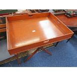 19TH CENTURY MAHOGANY BUTLERS TRAY & STAND