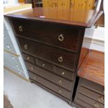 STAG MAHOGANY CHEST OF 4 LONG & 3 SHORT DRAWERS