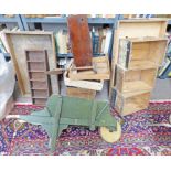 WOODEN CRATES, BOXES TO INCLUDE 12 GAUGE SHOT GUN CARTRIDGE BOX,