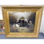 EDWARD ARMFIELD, THEY WON'T BE HAPPY TILL THEY GET IT, SIGNED, GILT FRAMED OIL PAINTING,