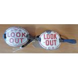 GREAT WESTERN RAILWAY 'LOOK OUT' BADGE AND ONE OTHER FOR THE CALEDONIAN RAILWAY -2-