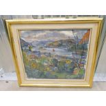 DAVID MCBETH SUTHERLAND - (ARR), LOCH CARRON, SIGNED, GILT FRAMED OIL PAINTING,