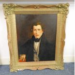 JOHN PHILIP, PORTRAIT OF ROBERT LANGLANDS 1831, SIGNED TO REVERSE, GILT FRAMED OIL PAINTING,