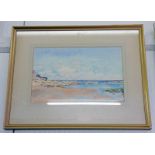 WM ARTHUR CARRICK SCOTTISH COASTAL SCENE SIGNED GILT FRAMED OIL PAINTING 25 X 38 CM